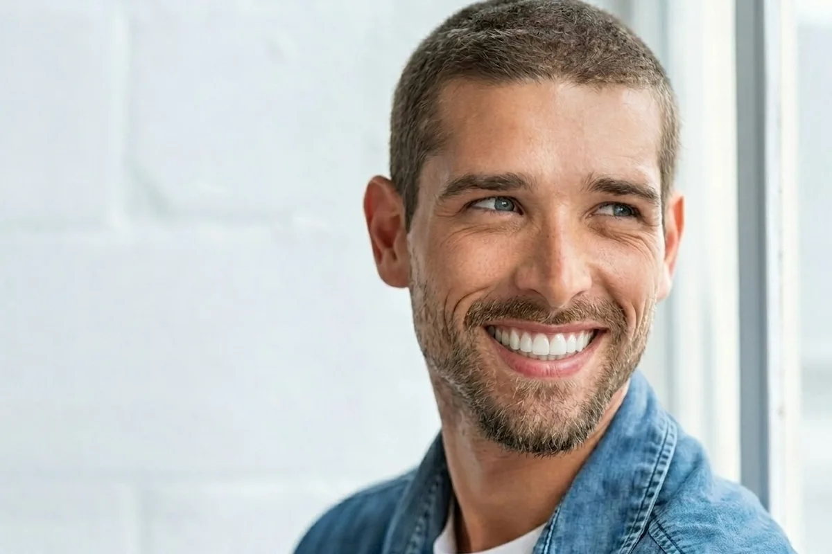 A cinematic close-up of a confident, functional smile, visualizing the permanent outcome of the Immediate Transition Pathway. Confidentures in Auckland optimizes healed tissue to engineer permanent SEMCD suction-seal dentures or titanium implant-retained overdentures.